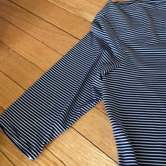 Dark blue Stripped Shirt Boat Neck Medium stretchy fabric - Picture 3 of 6